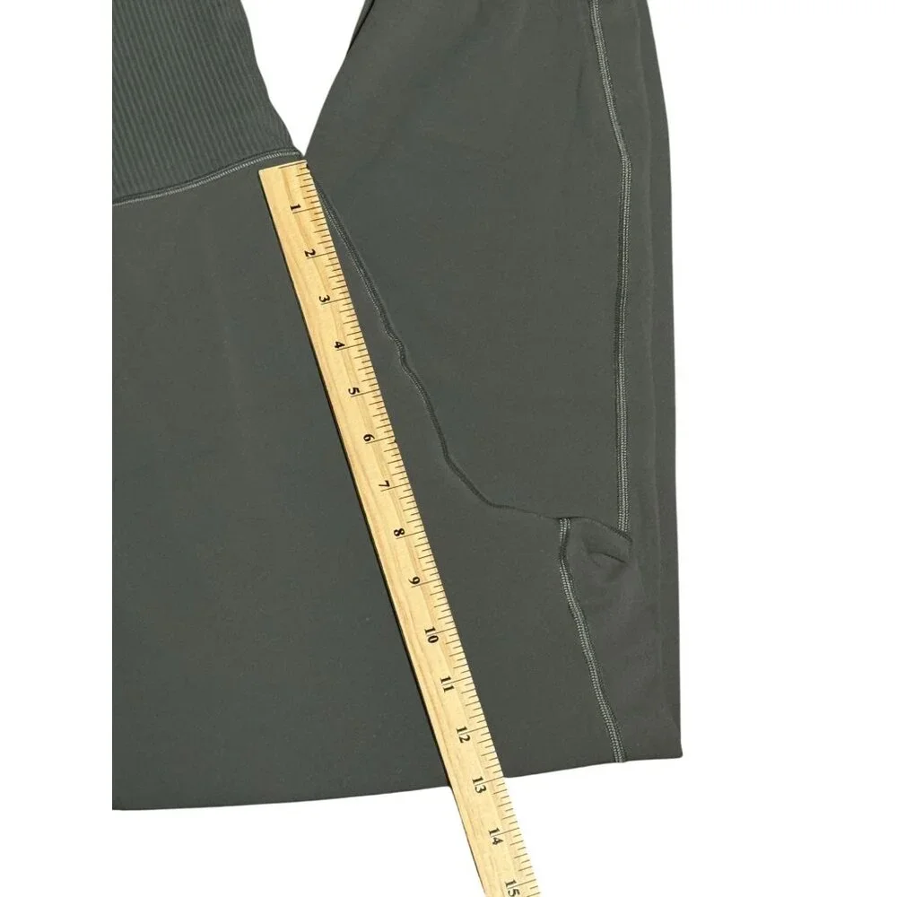 Lululemon 6 Align Super-High-Rise Ribbed-Waist Jogger Green Croos-waist pocket - Picture 8 of 12